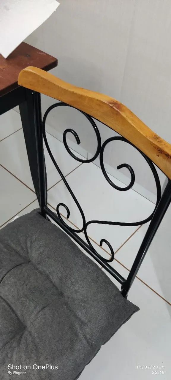 Mesa e cadeira de Jantar Rústica - Foto 2