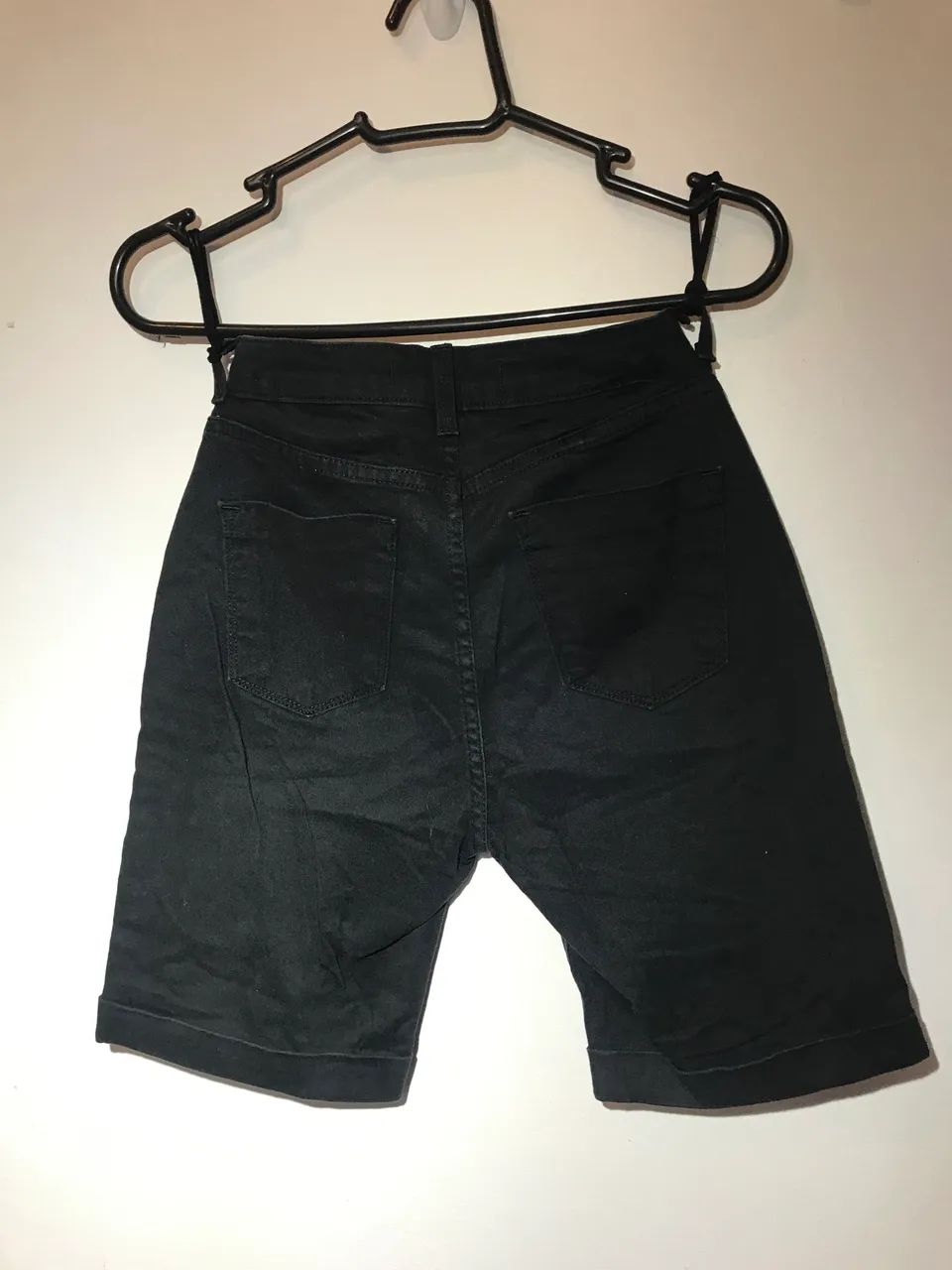 bermuda preta jeans - Foto 5