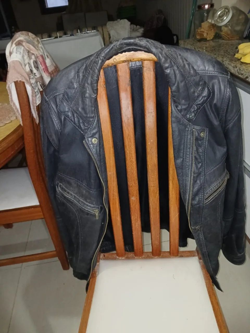 Casaco masculino de couro - Foto 3