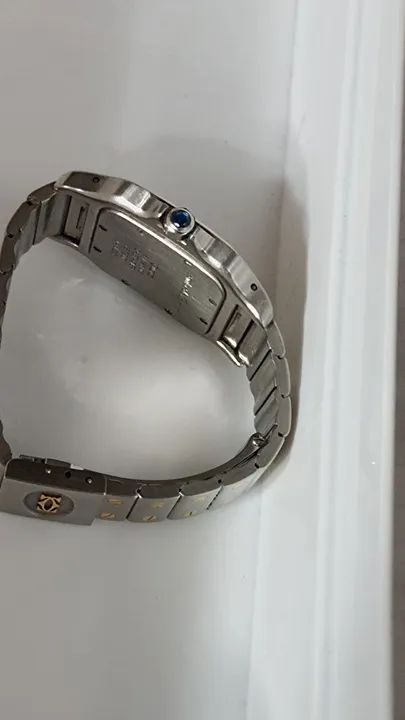 Relógio Cartier modelo santos aço e ouro quartsz - Foto 4