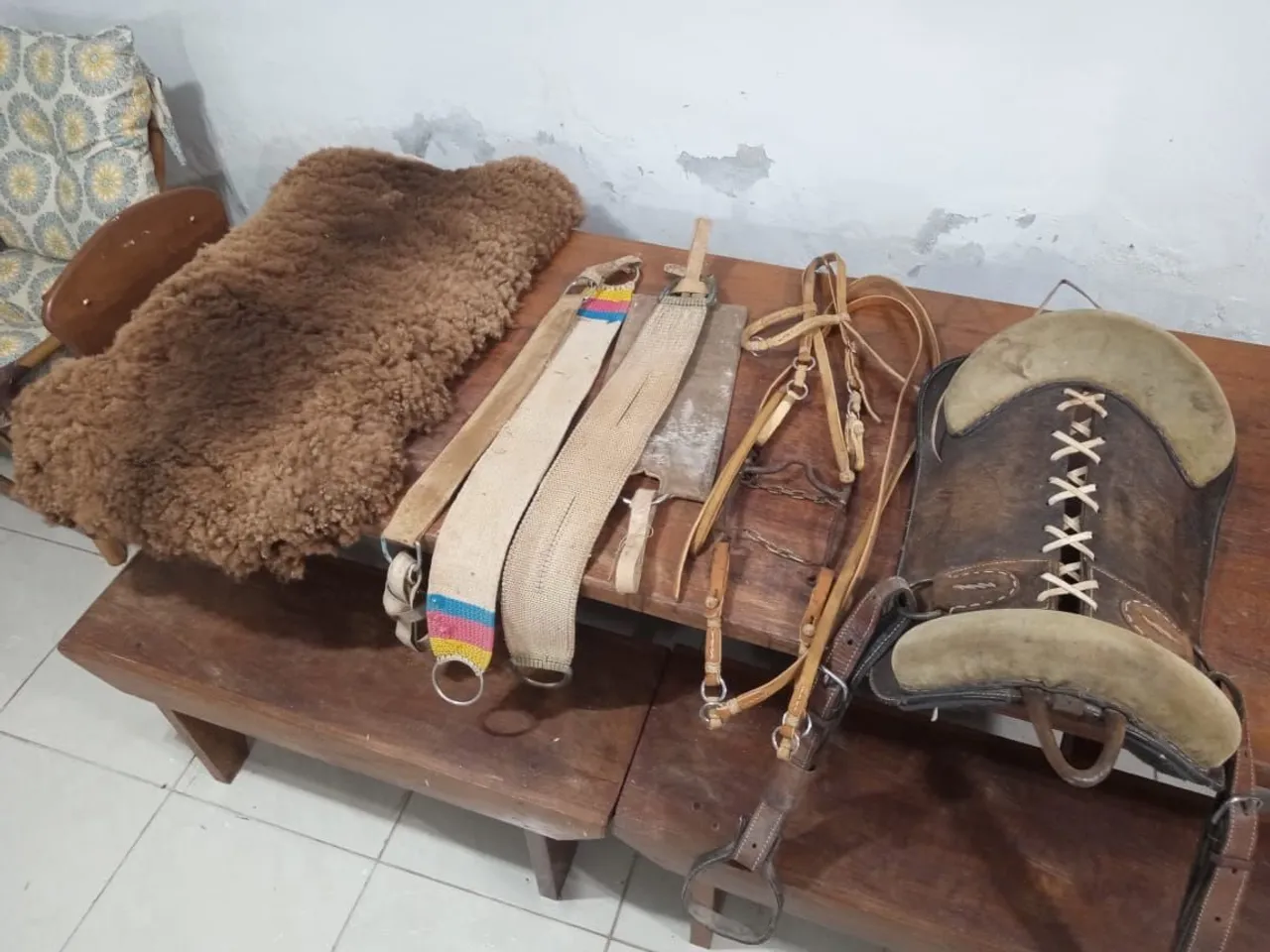 Kit Completo de Selaria: Sela, manta, peitoral e acessórios para cavalo