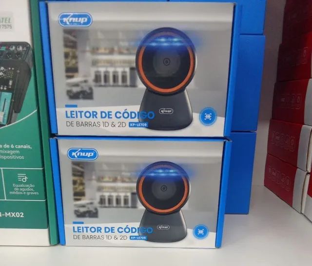 Leitor De Código Barras Qr Fixo Mesa 1d 2d Usb Cor Preto