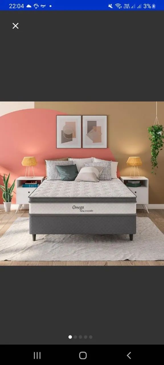 Cama box casal molas ensacada 