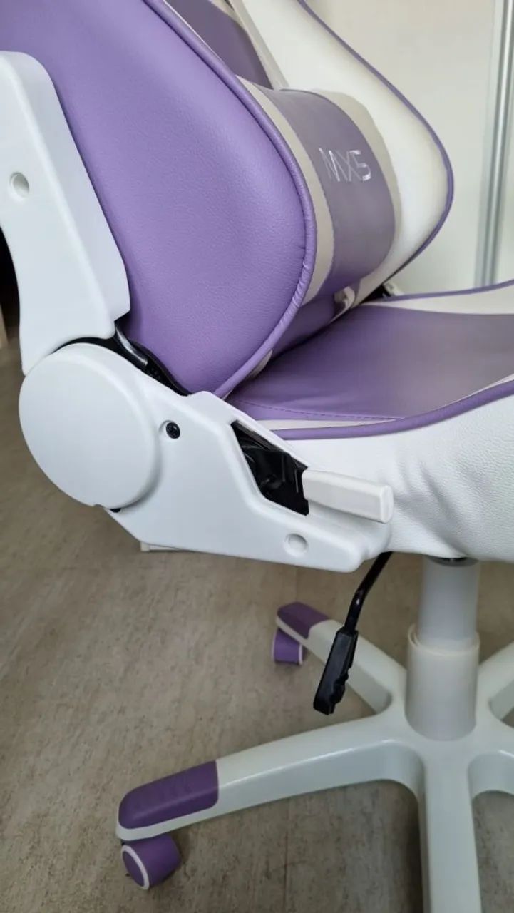 Cadeira Gamer Mymax MX5 - Roxo e Branco - Foto 4