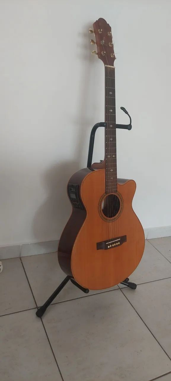 Violão elétrico completo com corda de Aço - Foto 3