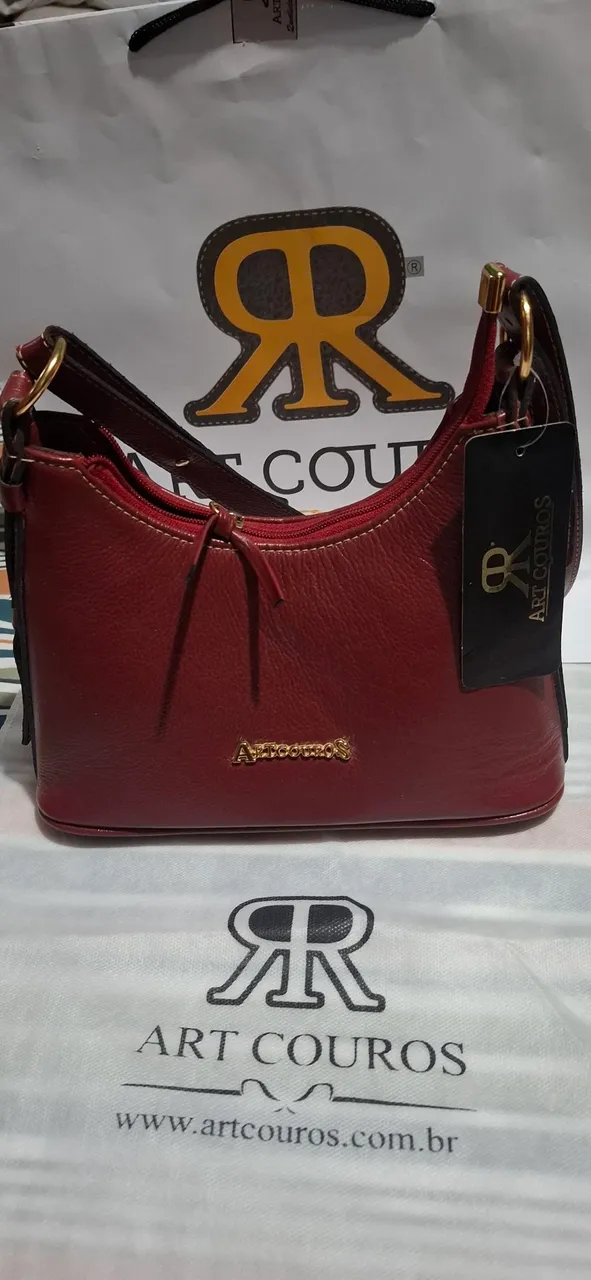 Bolsa de Ombro Vermelha Art Couros