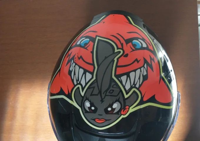 Capacete Axxis Eagle Marianny Pouco Uso Preto tamanho 60 - Foto 4