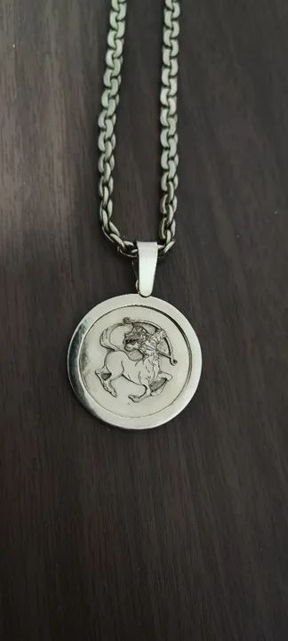 Corrente de ouro com pingente 48g 70cm - Foto 3