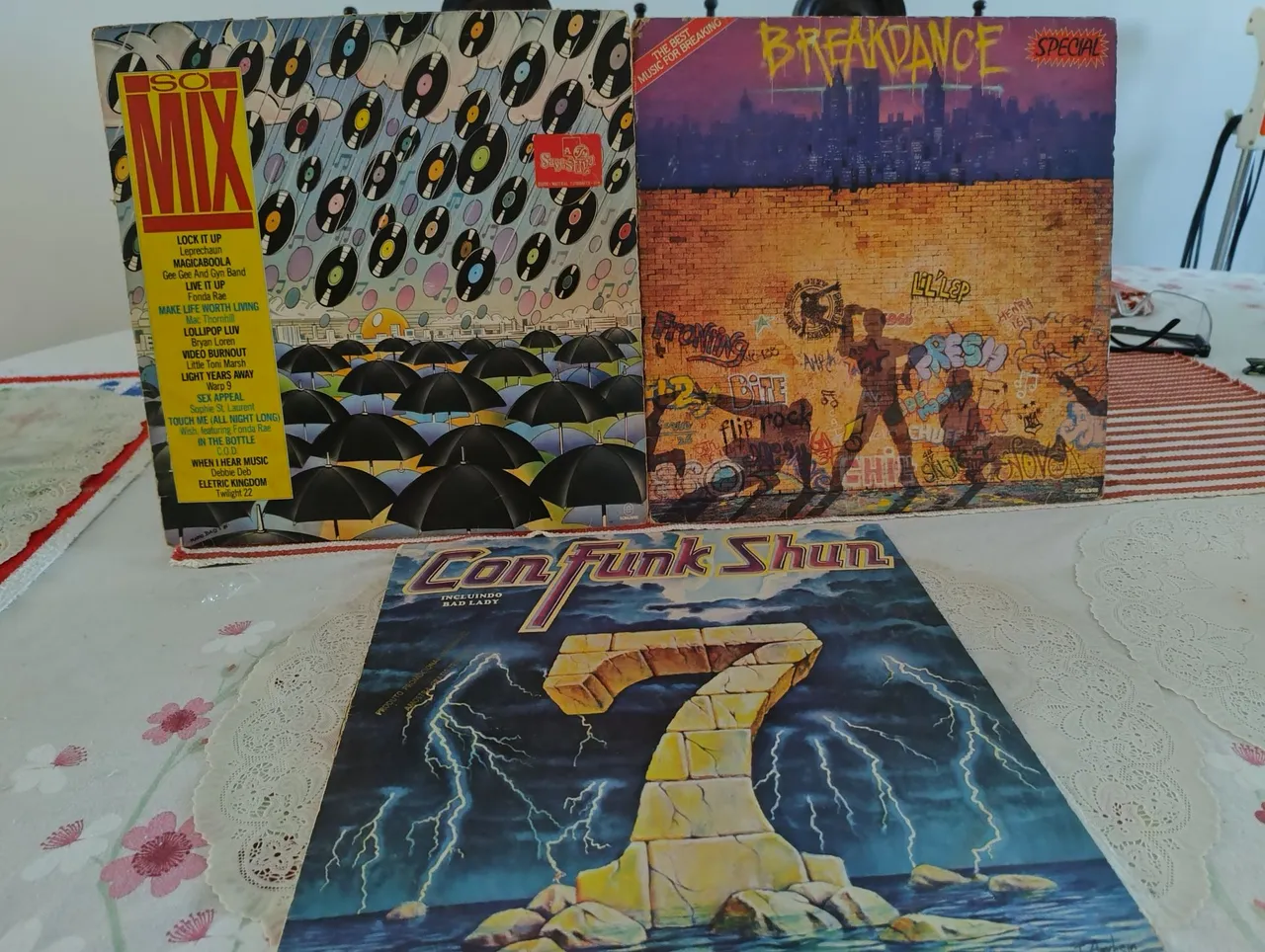 3 LPs Raridade: Só Mix, Breakdance, Con Funk Shun