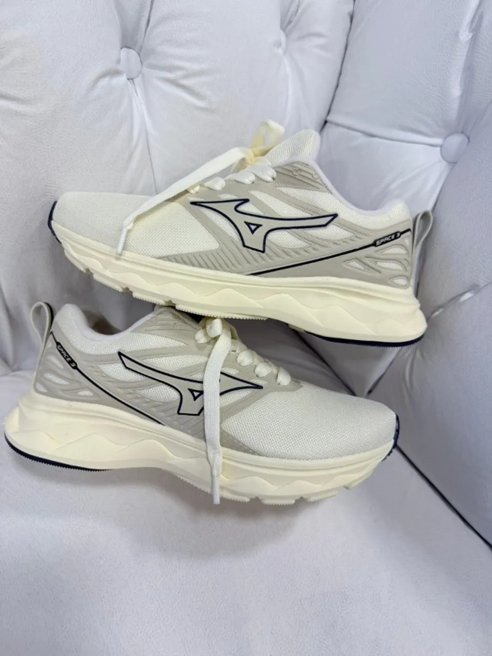 Mizuno Space 3 Off White Marinho