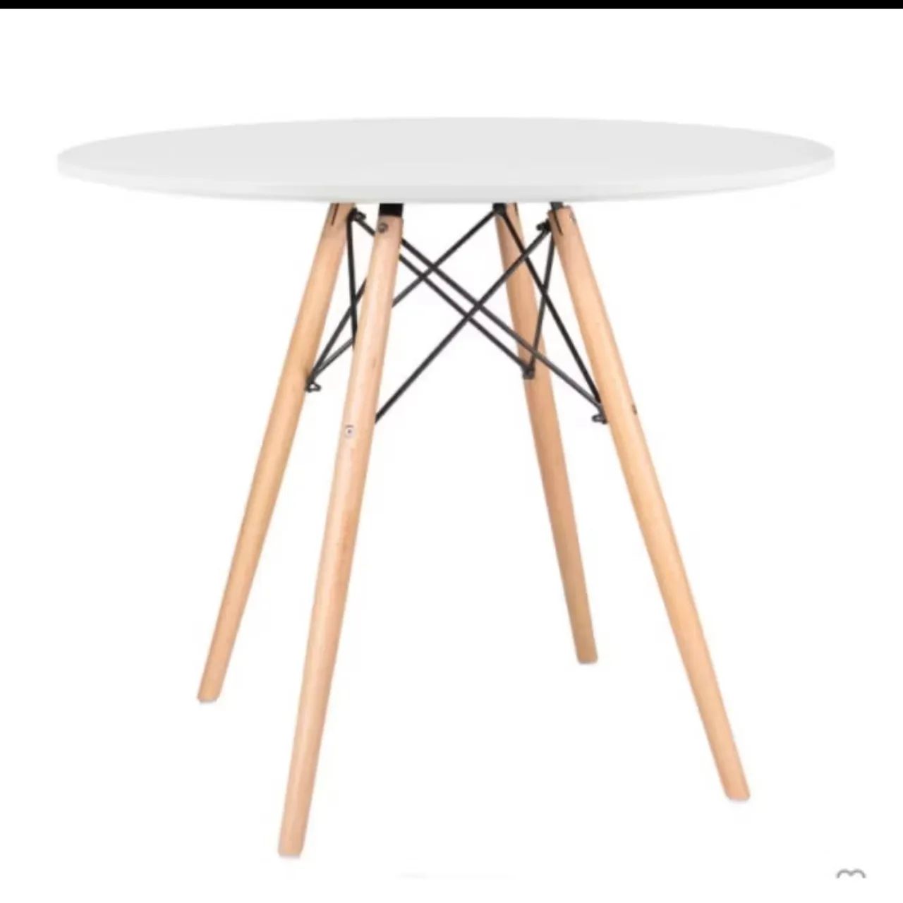 Mesa de jantar 80cm charles eames eiffel redonda branca64231833630338120