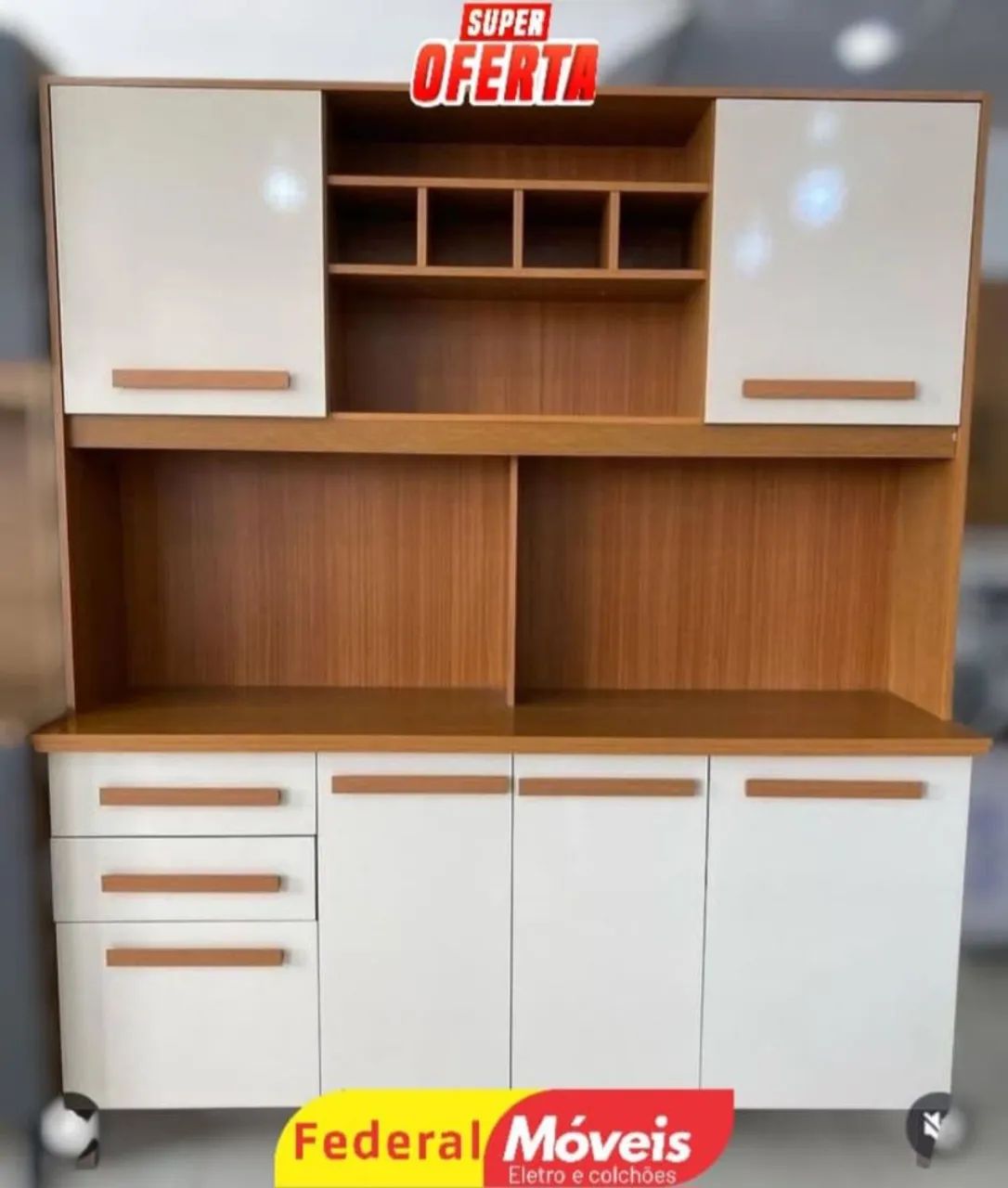 Armário para Cozinha Novo 1,62m - Compacto, Funcional e Sofisticado!