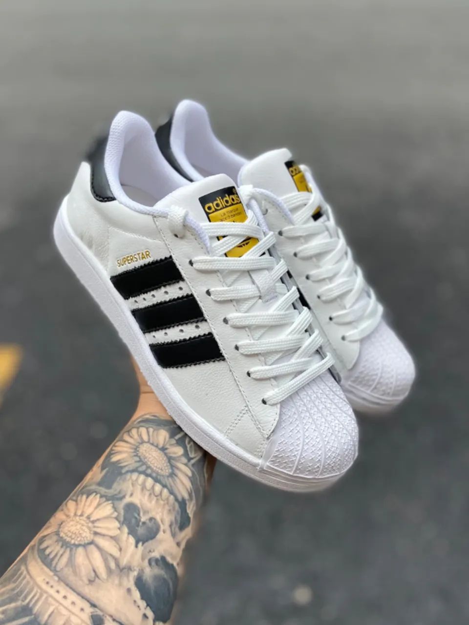 Tênis Adidas SuperStar Tradicional Masculino Premium Cor: Branco - Disponível 37 AO 43