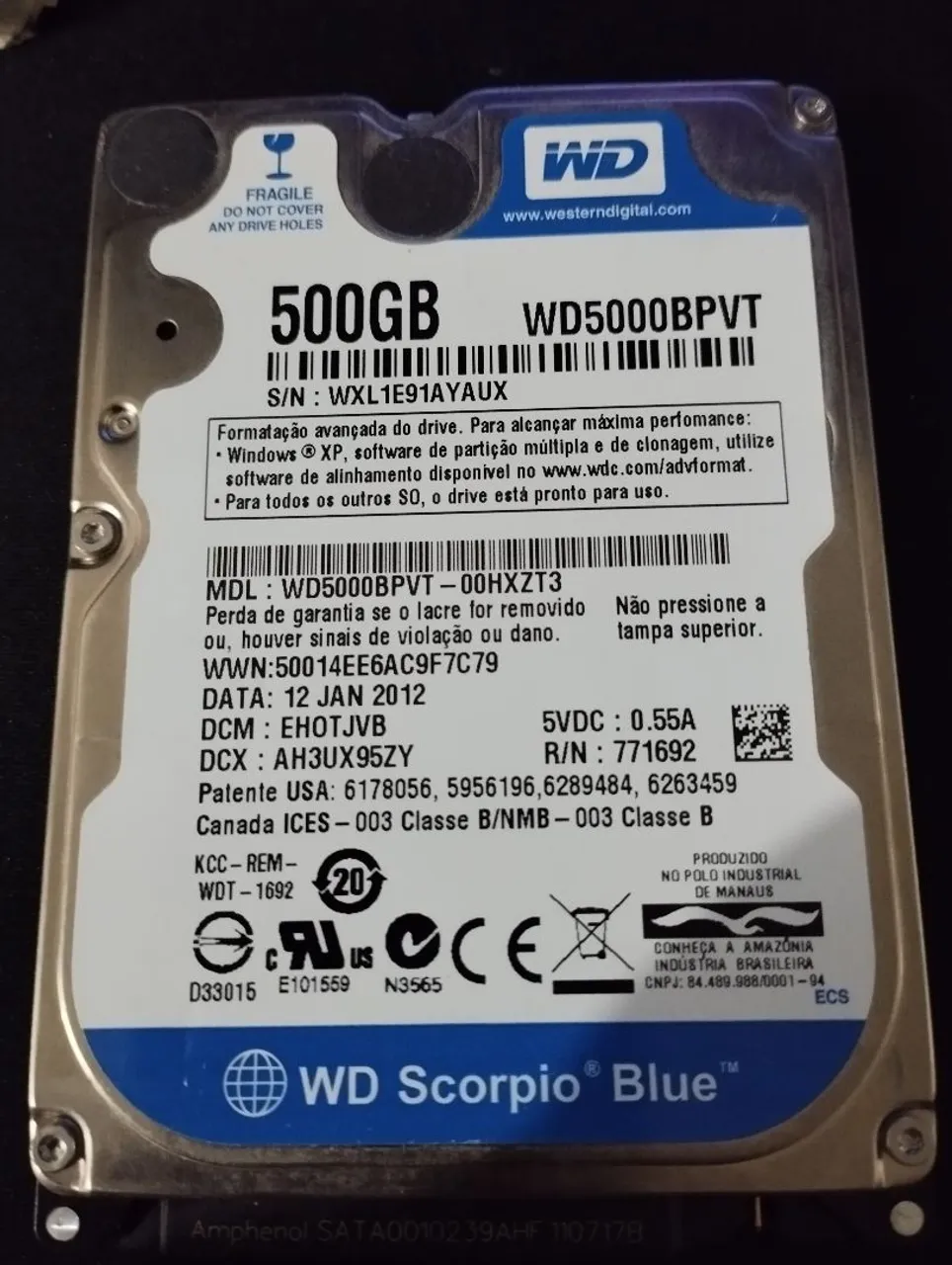 HD Interno WD 500GB