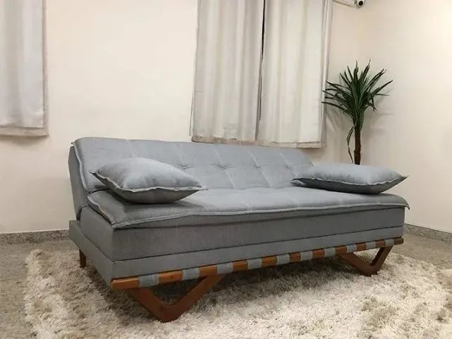 Sofá Cama Capri Cinza - Foto 4