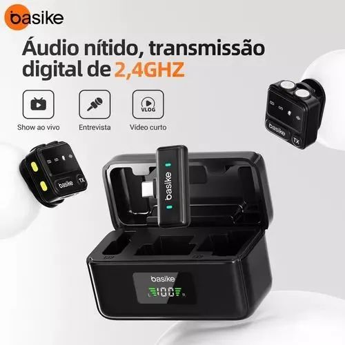 Microfone Sem Fio Lapela para Celular - Tipo C e iPhone  - Foto 5