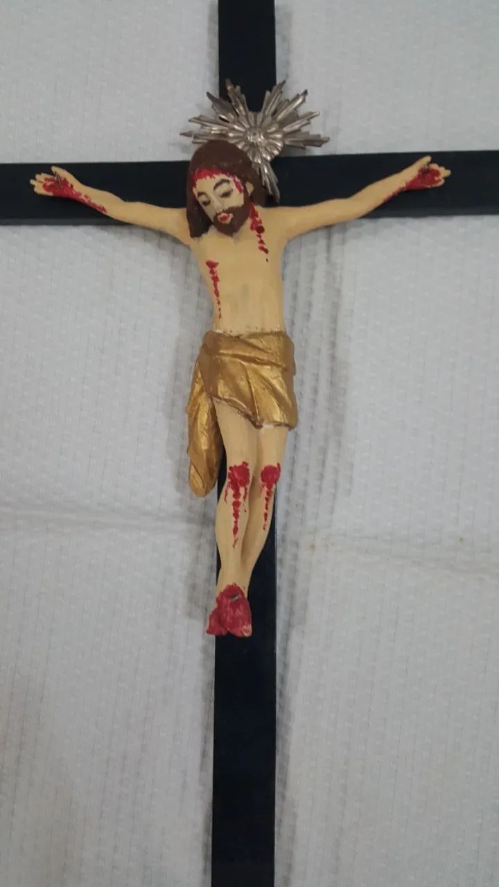 Crucifixo antigo de madeira  - Foto 5