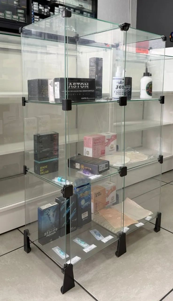 Balcão vitrine vidro expositor colmeia  - Foto 3