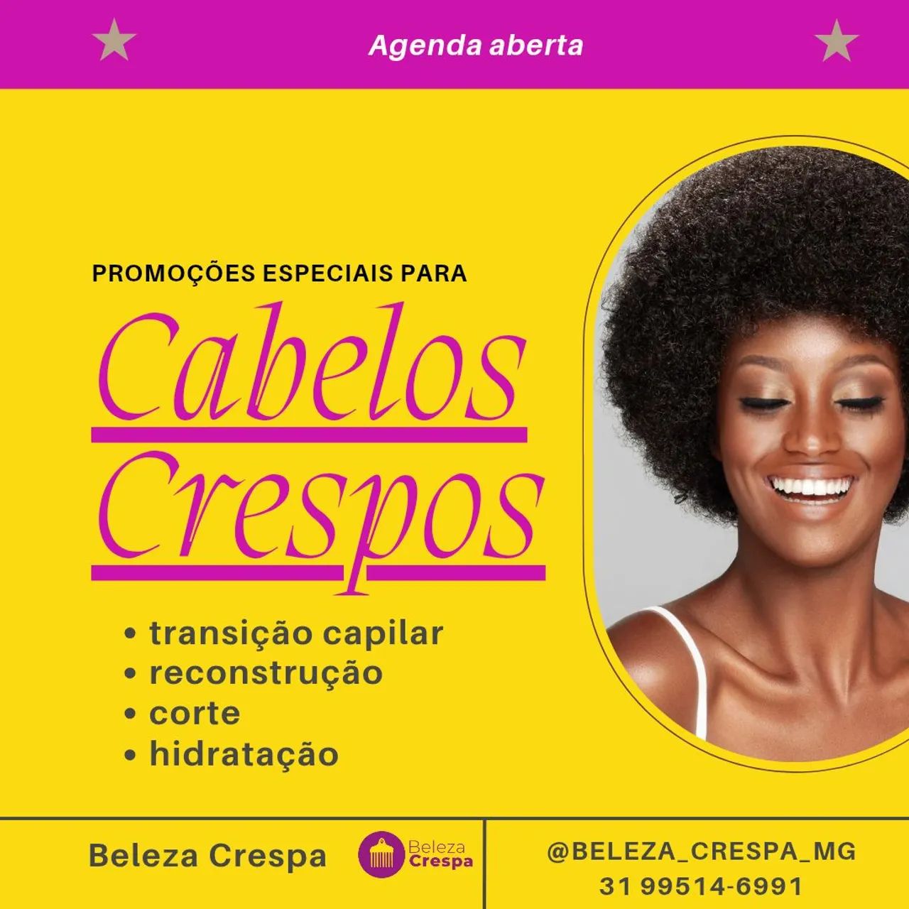 Promoções Especiais para Cabelos Crespos!