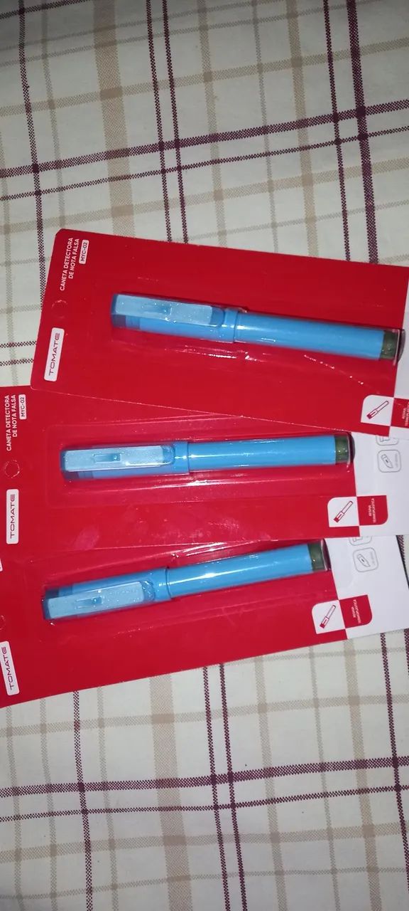 Caneta 2 em 1 Risca e Luz UV. Identifica dinheiro falso. 