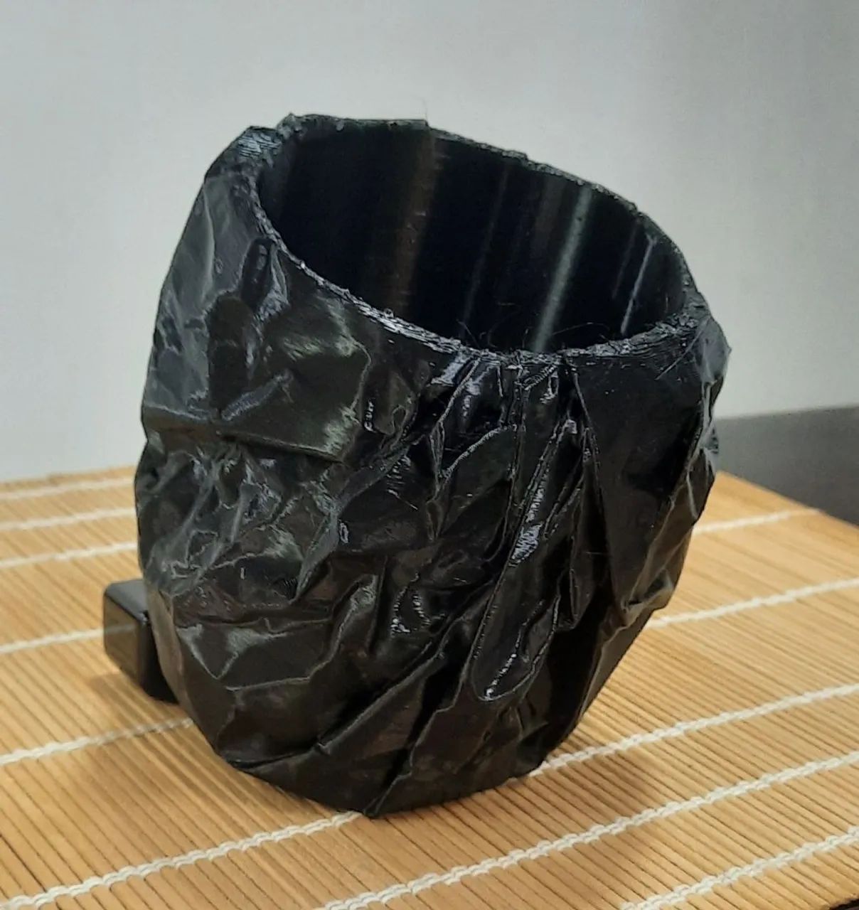 Vaso Efeito Papel Amassado impressão 3D - Foto 4