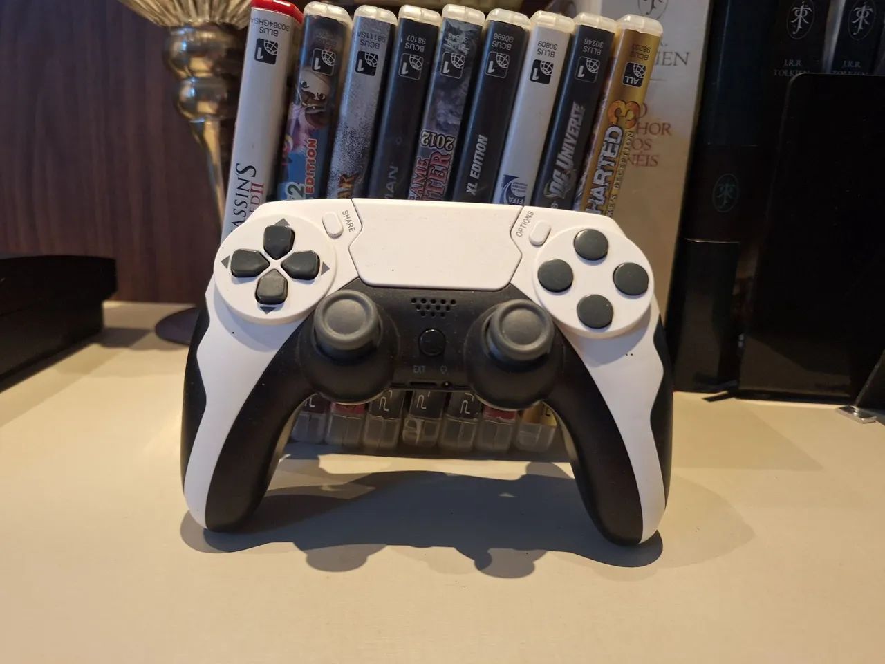 Controle Dualshock Branco para PS4 e PS3 - Foto 3