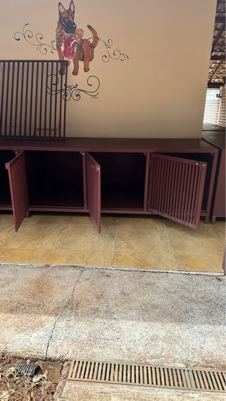 Vendo módulo de canil reforçado em metalon e chapa galvanizada - 3 baias por módulo - Foto 5