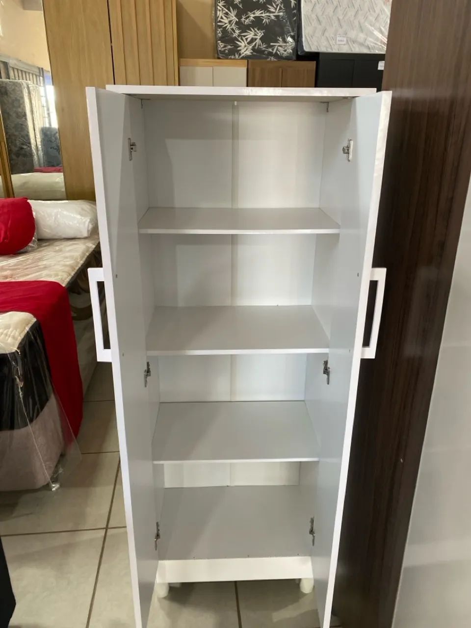 Armário multiuso de 2 Portas Branco - Novo - Foto 2