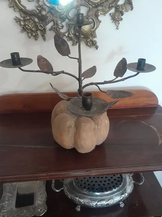 Castiçal 4 velas centenário Rococó