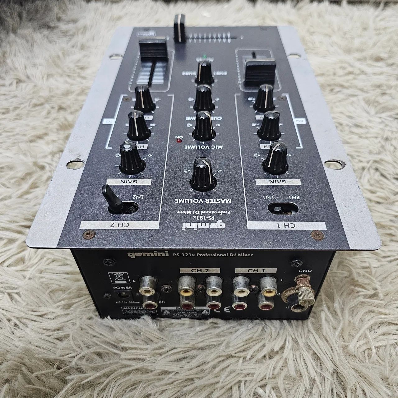 Mixer Gemini PSX 121 - 2 Canais + Entrada de Microfone - Toca