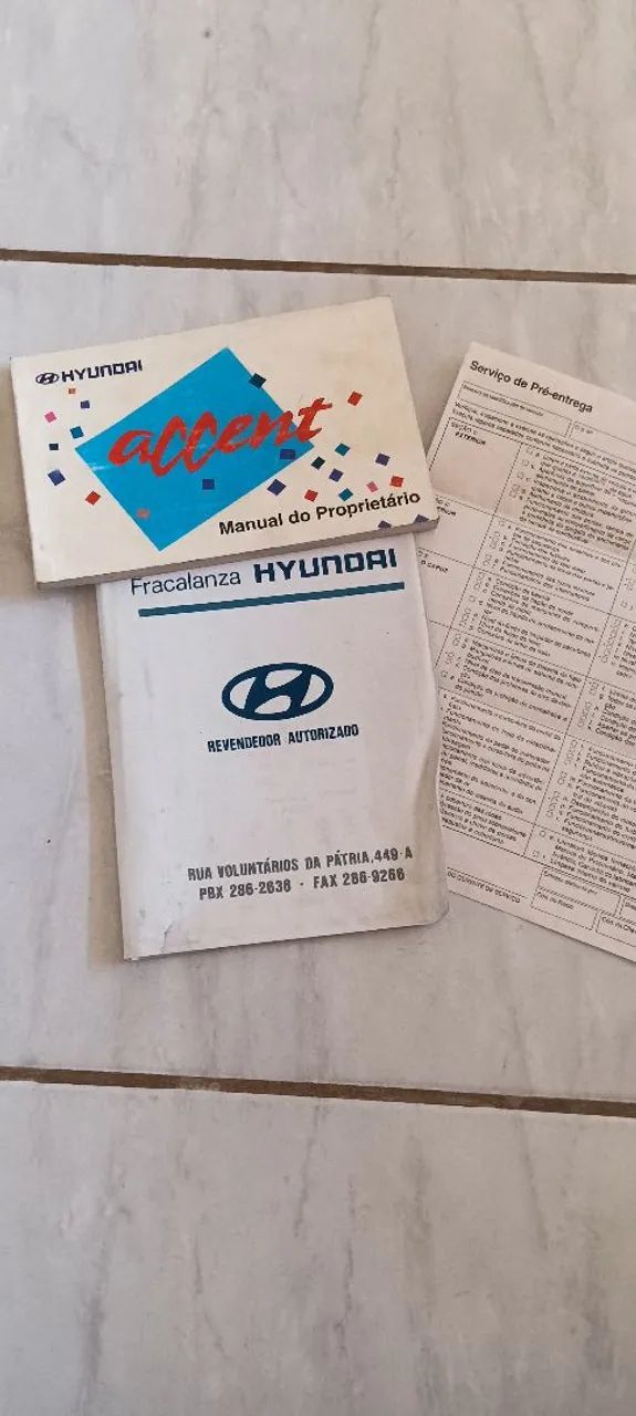 Manual do proprietário do Hyundai accent 