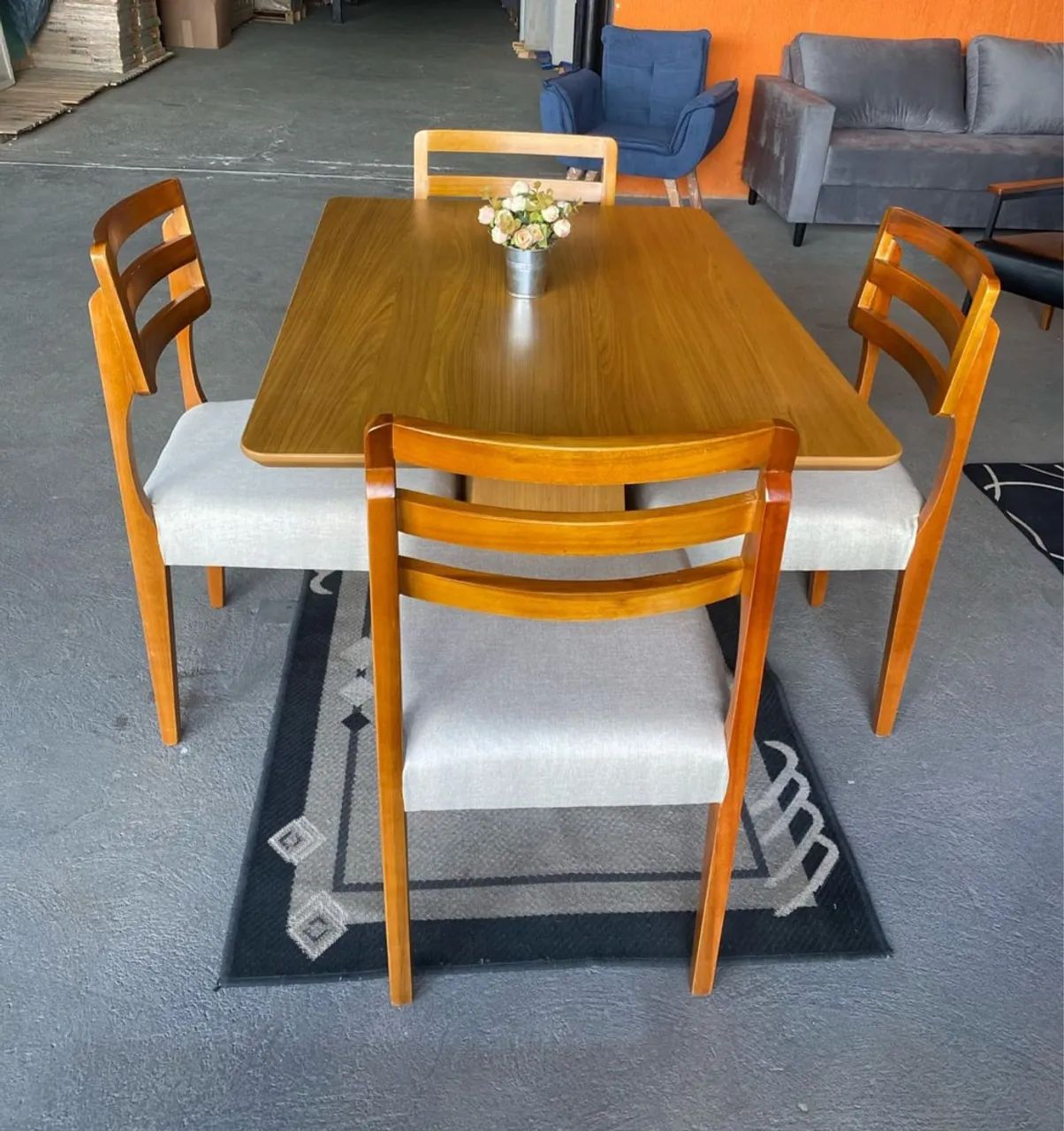 Conjunto de mesa Bárbara madeira/MDF - Foto 3