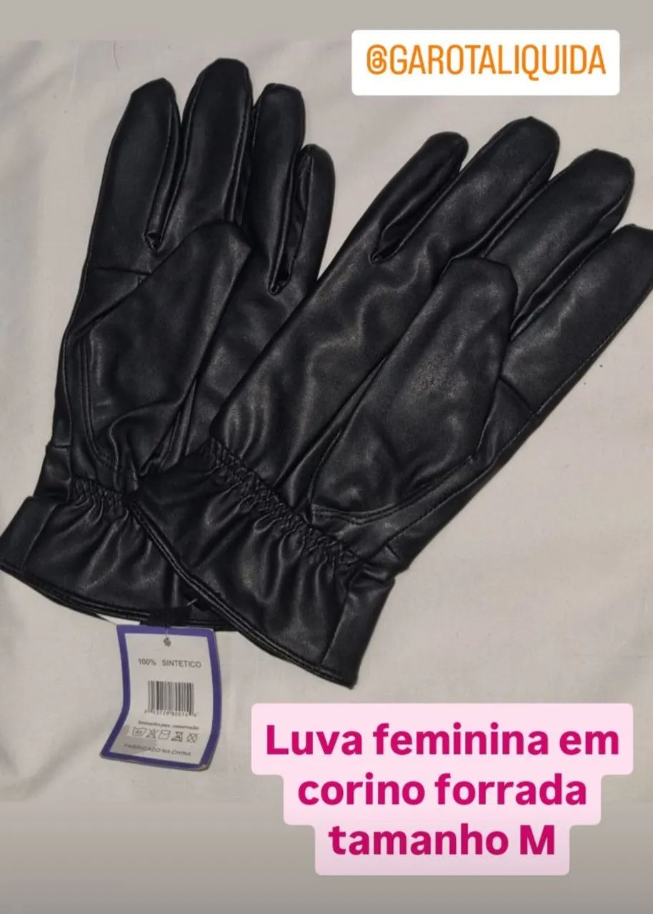 Luvas feminina luvas em Corino