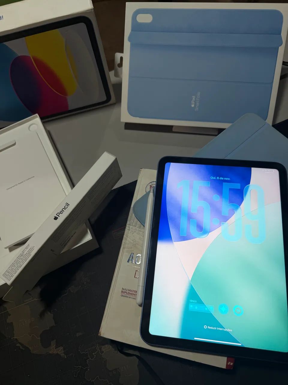 iPad A16 Azul c/ acessórios originais - Tablets e E-Readers