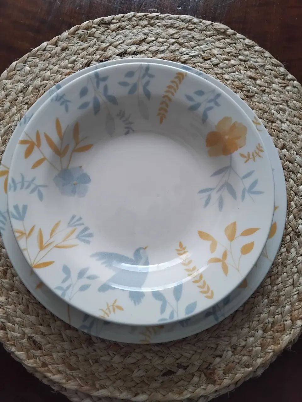 Jogo de pratos com design floral marca biona - Foto 5
