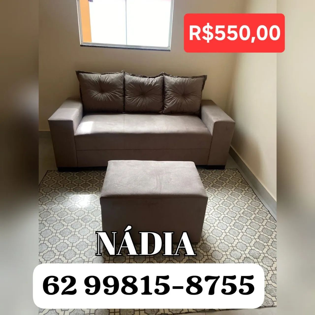 Sofá bege escuro 550