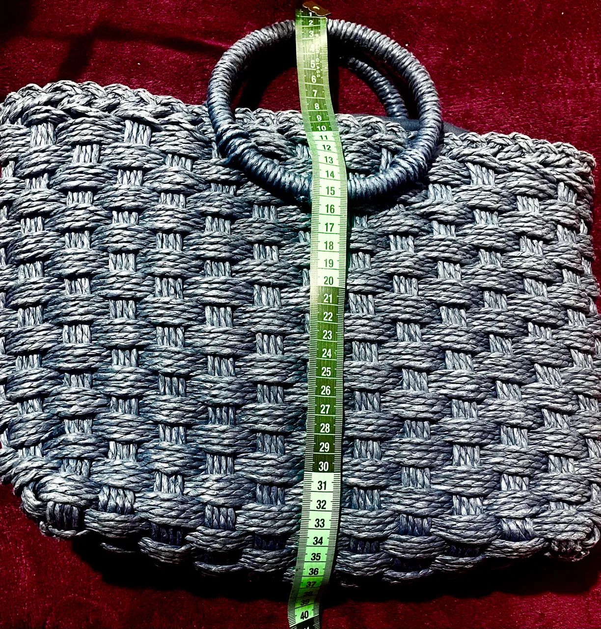 Bolsa de Palha Azul Estonado !BAIXOU! - Foto 5