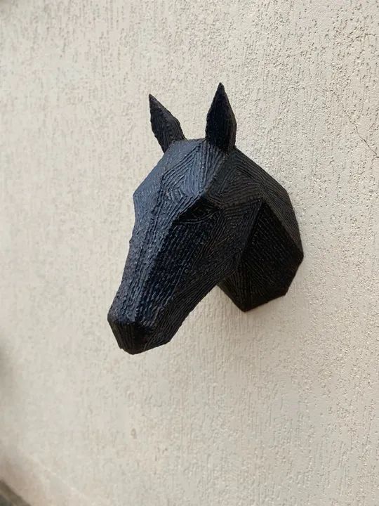 Escultura Estátua cabeça de cavalo - Foto 3
