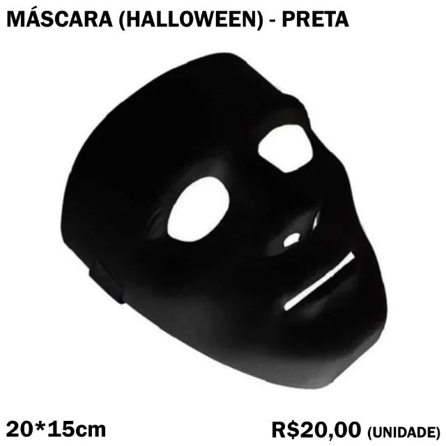 Máscara Halloween Preta