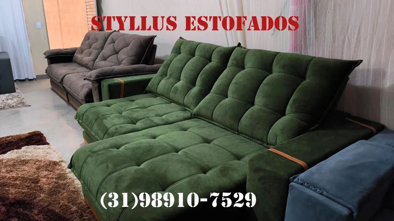 Sofá retrátil com molas ensacadas 
