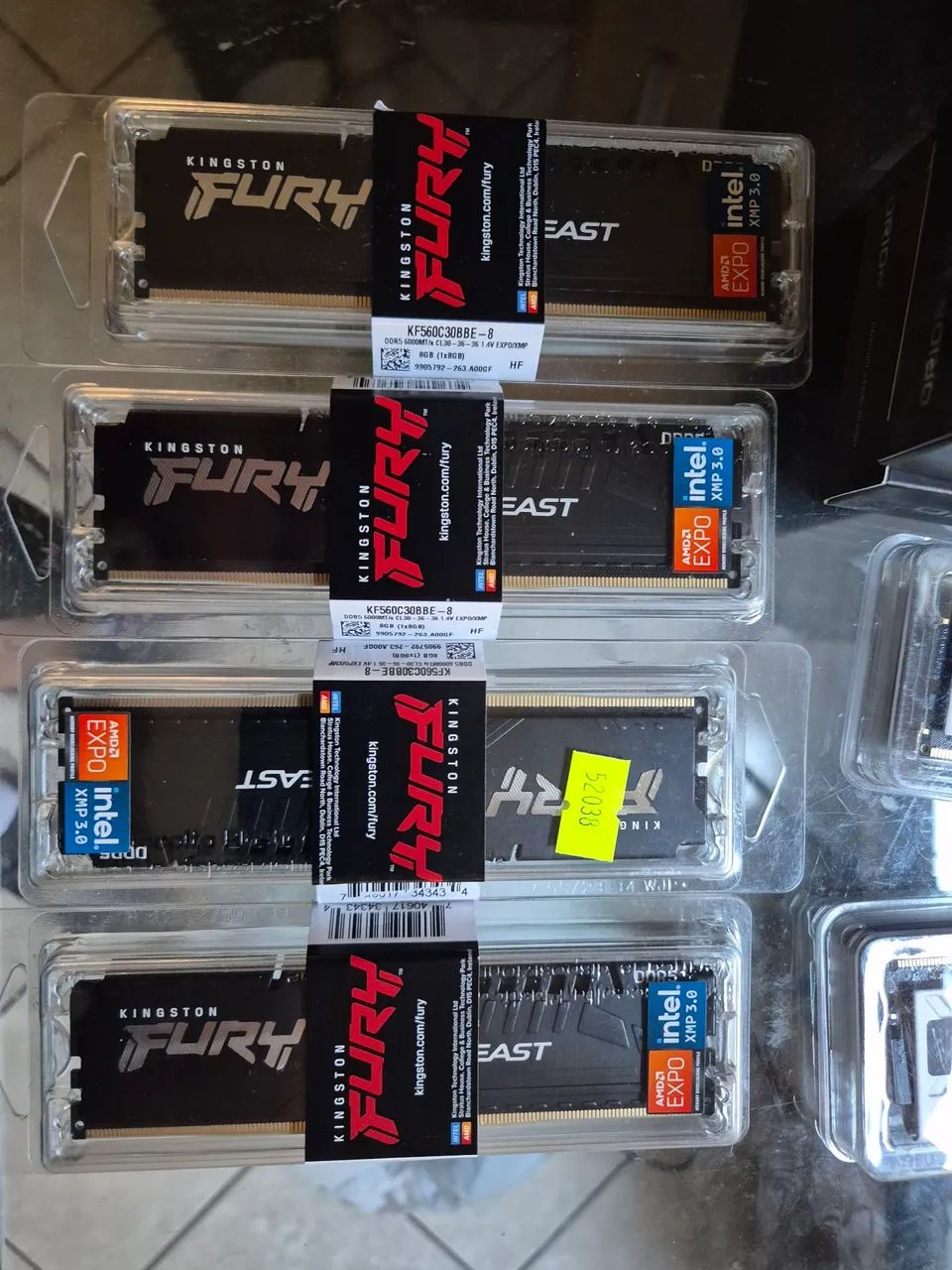 kit Memória Fury Beast DDR5 16gb 6000mhz Cl30 as tops