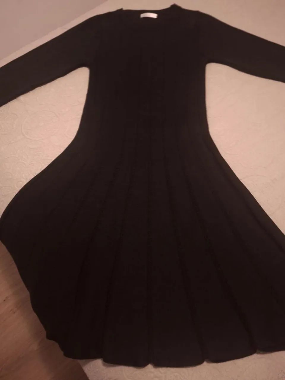 Vestido Preto de lã 