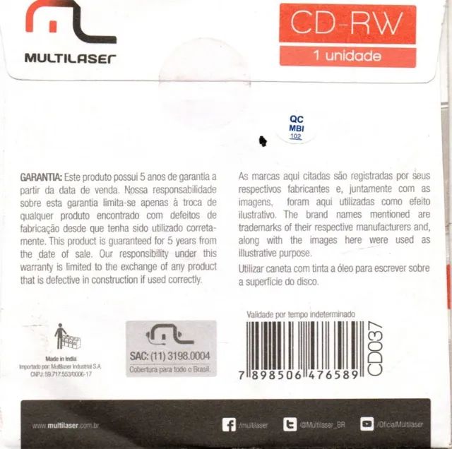 Multilaser CD RW com 01 ubidade - Foto 2