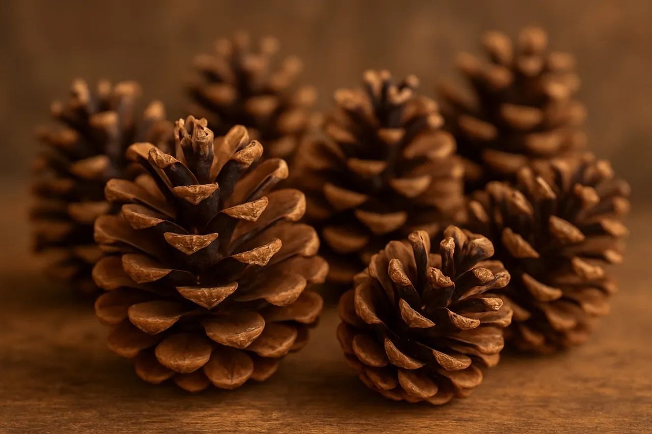 Kit com 10 Pinhas Naturais para Decoração e Artesanato - Foto 2