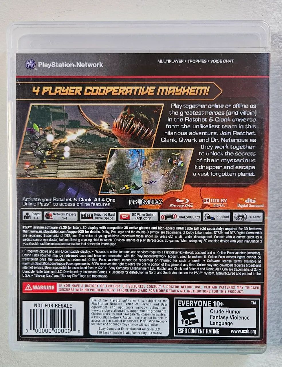 Ratchet & Clank: All 4 One PS3 seminovo original - Foto 2