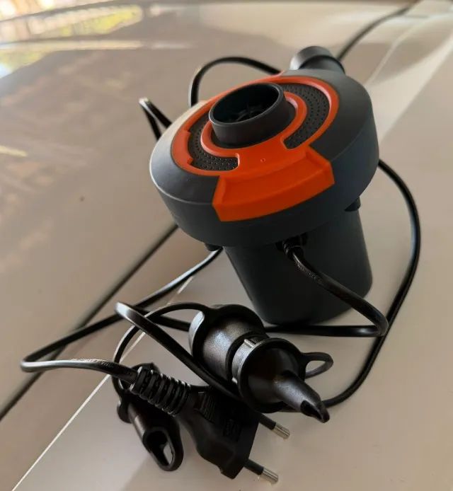 Bomba De Ar Elétrica 3 Bicos 127v Sidewinder Bestway para colchão e etc - Foto 3