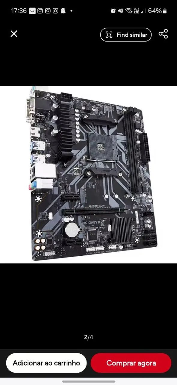 Placa-Mãe Gigabyte B450M S2H