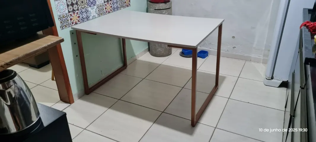 Mesa Jantar Estilo Industrial 120x0,80 Para 4 Lugares