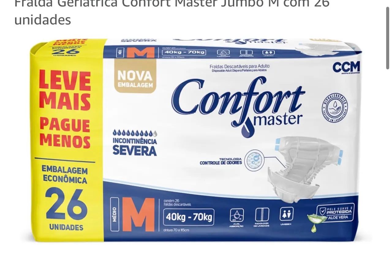 Fralda descartável geriátrica 