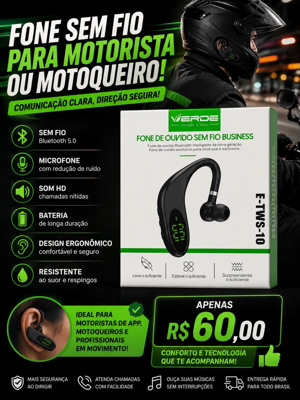 FONE VIA BLUETOOTH 